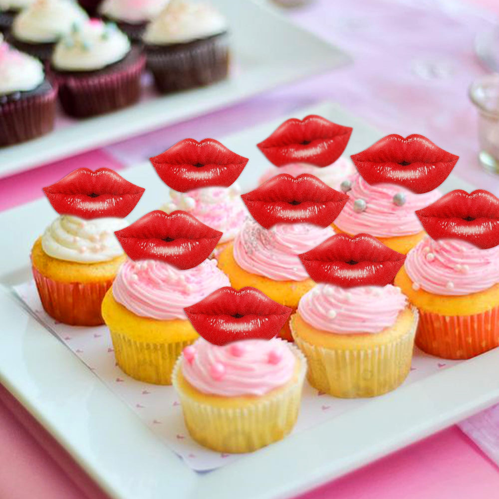 Ercadio 40-pack cupcake toppers for festive dessert decoration