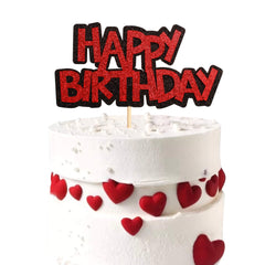 Ercadio double layers birthday topper on cake for a dramatic focal point
