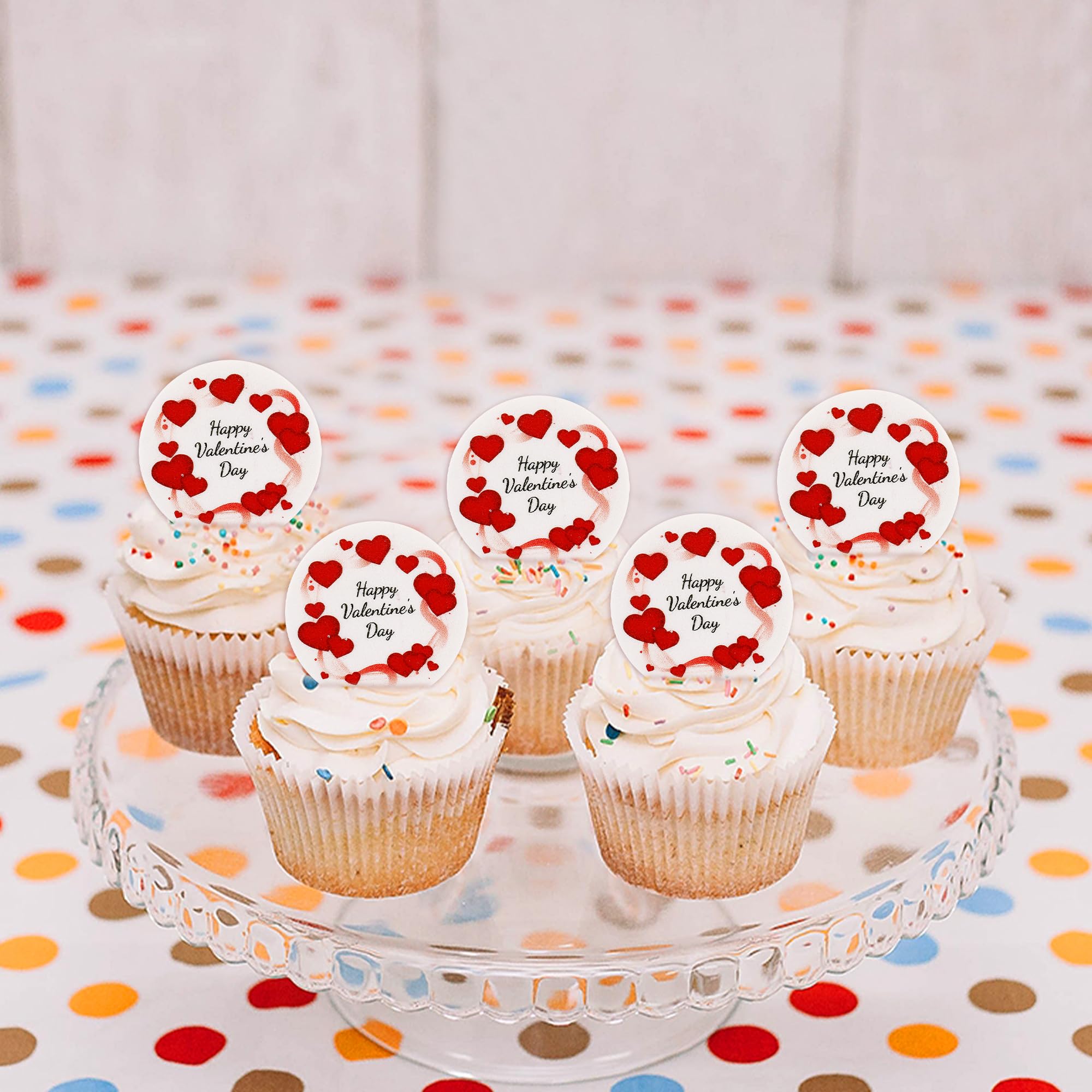 Ercadio heart toppers suit ice cream, fruits, and cheese platters.