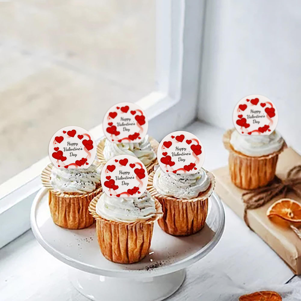 Ercadio wafer paper toppers come pre-cut for easy insertion.