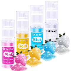 ERCorArt edible glitter spray silver bottle adds edible shimmer to cakes and drinks.