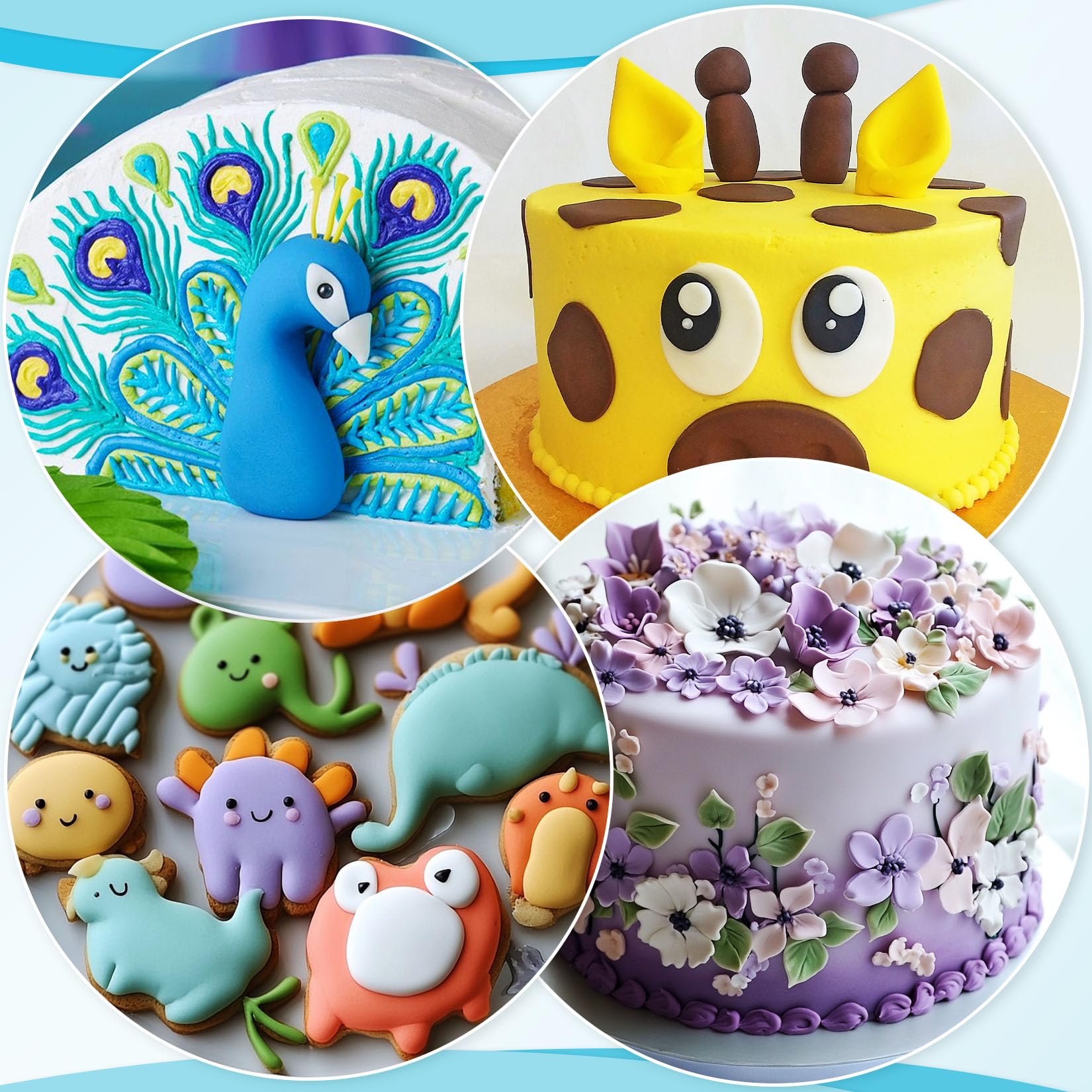 ERCorArt edible-glue-flowers-adhesion highlights secure decoration on edible flowers.