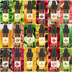 ERCorArt flavoring oil collection closeup highlights 36 flavors for experimentation