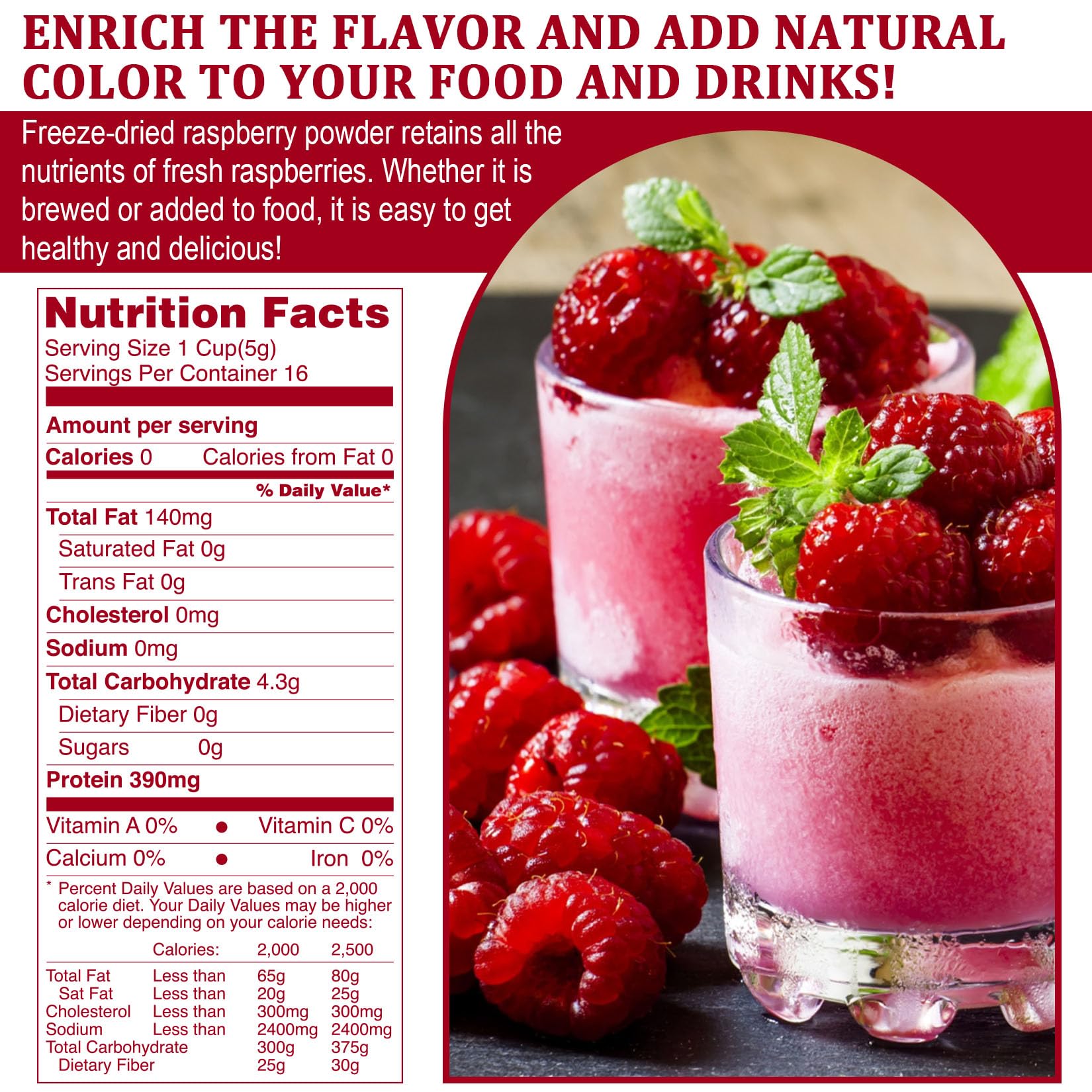 ERCorArt Raspberry Powder jar back shows seal and packaging