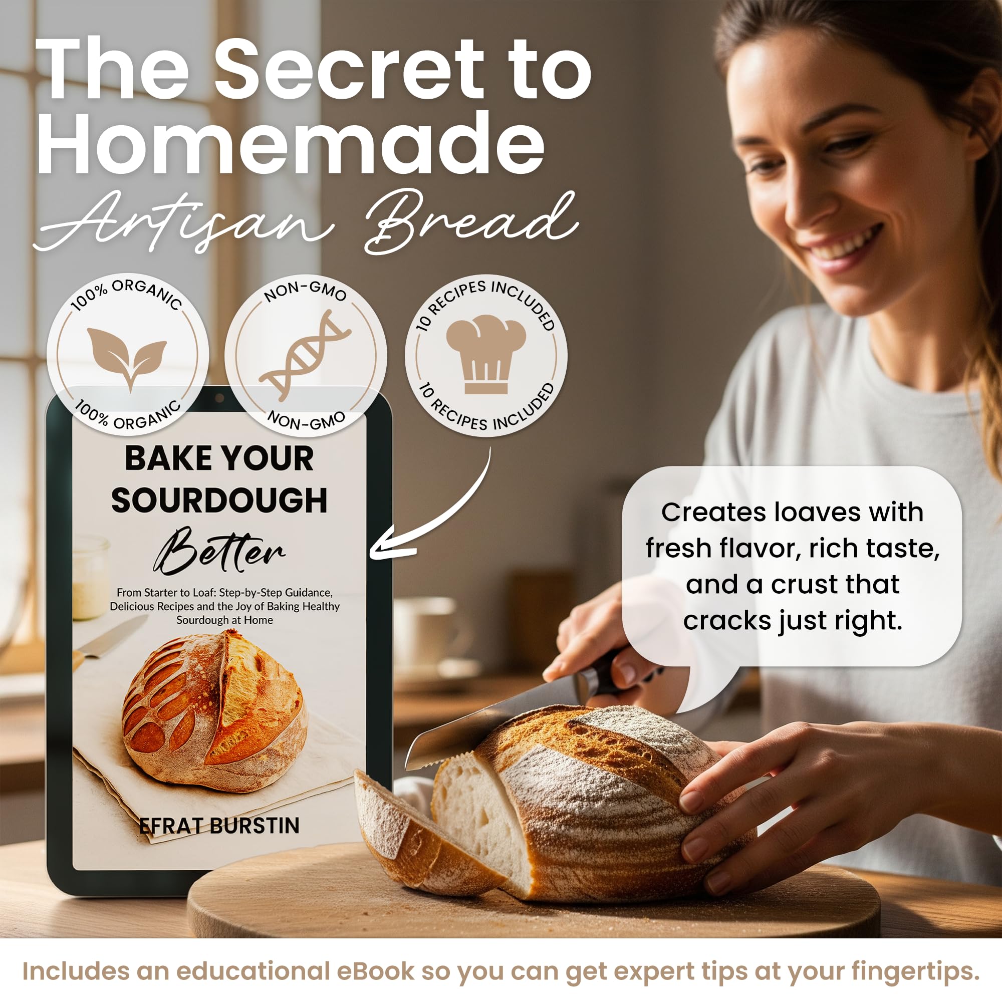 ERNEY instruction eBook open guiding bakers with clear step-by-step sourdough tips.