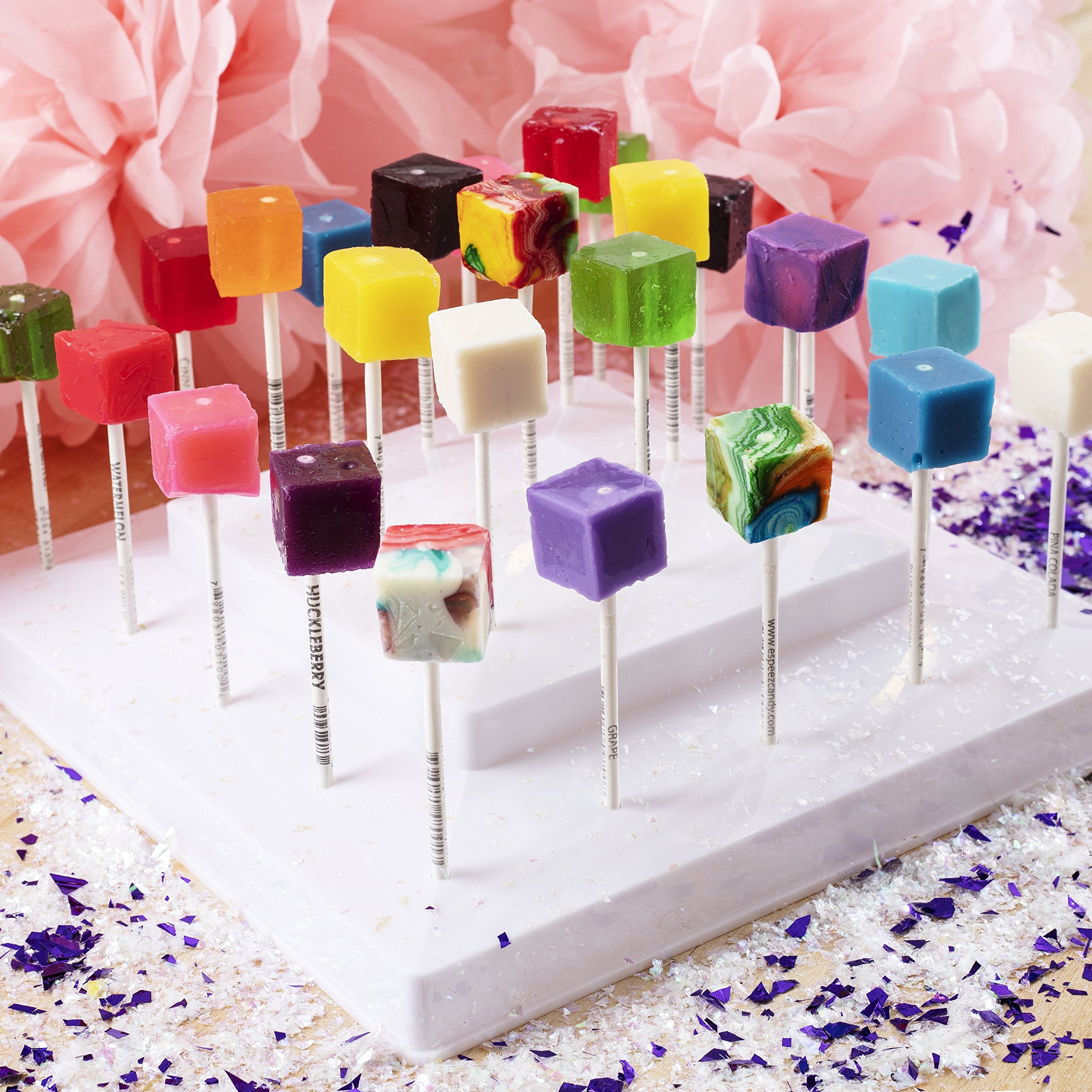 Espeez individually wrapped cinnamon cube pops for easy distribution at events.