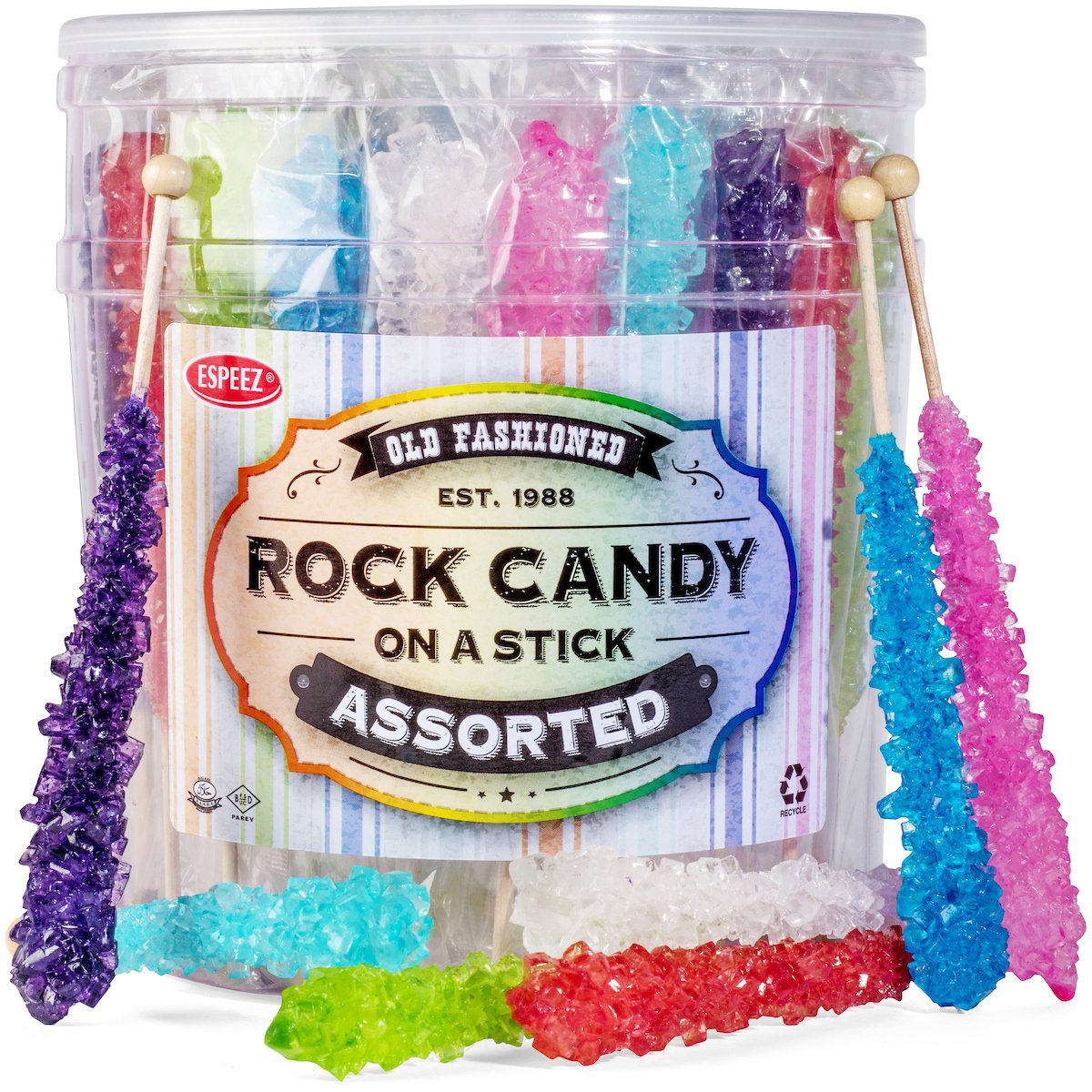 Espeez rock candy sticks showcase 22g six and a half inch collection for captivating party displays
