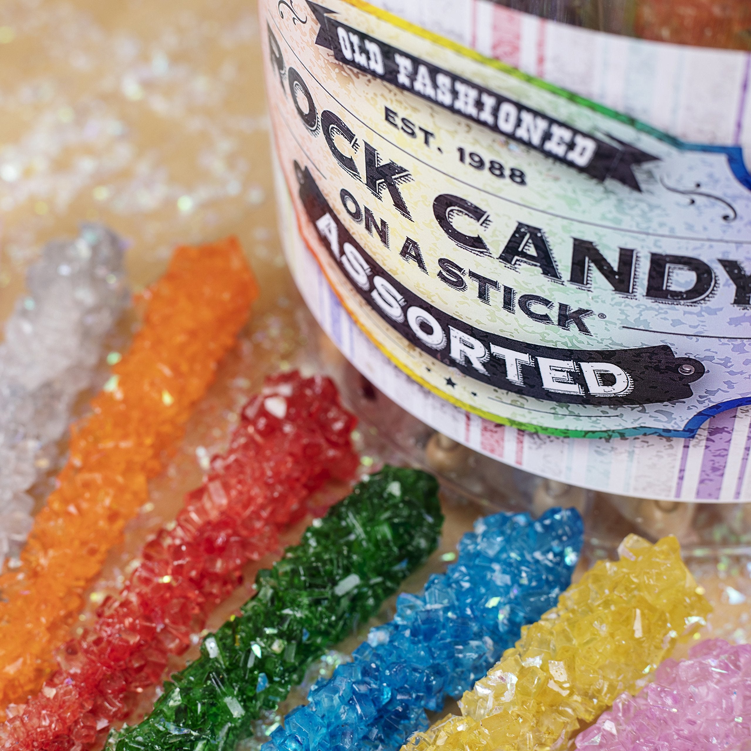Espeez rock candy sticks clear wrappers enhance giftable party favors