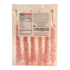 Espeez pink cherry rock candy sticks close-up with vivid color for dessert tables.