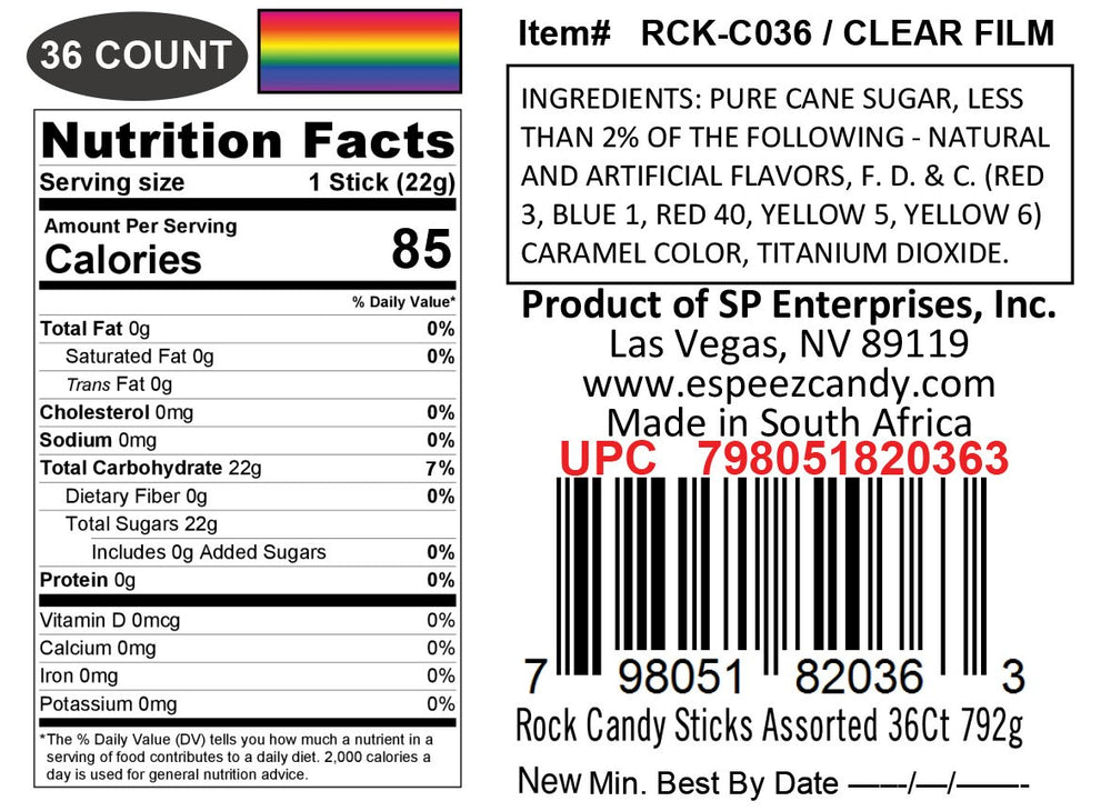 Espeez rock candy sticks purple palette ideal for vibrant candy bar themes