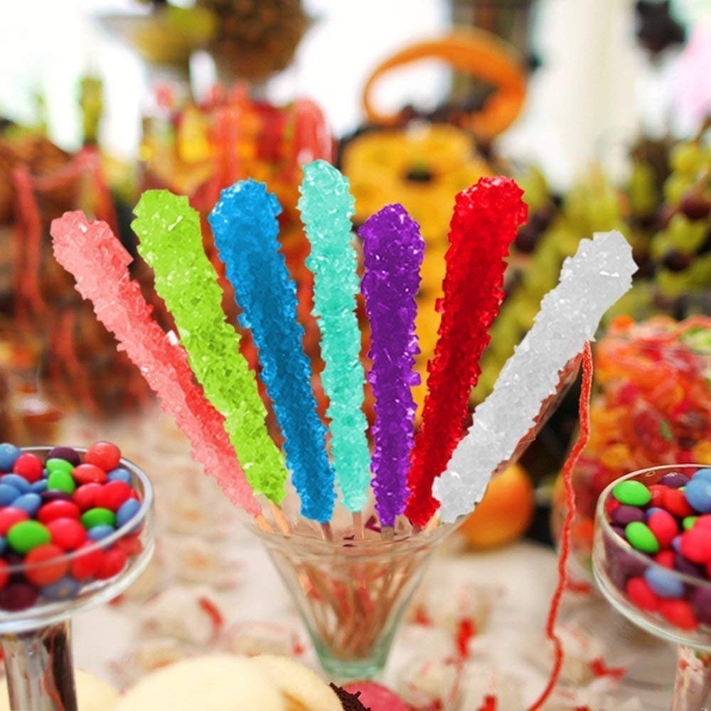 Espeez rock candy sticks wedding reception display adds vintage charm