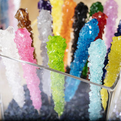Espeez rock candy sticks white blue mix perfect for elegant wedding receptions