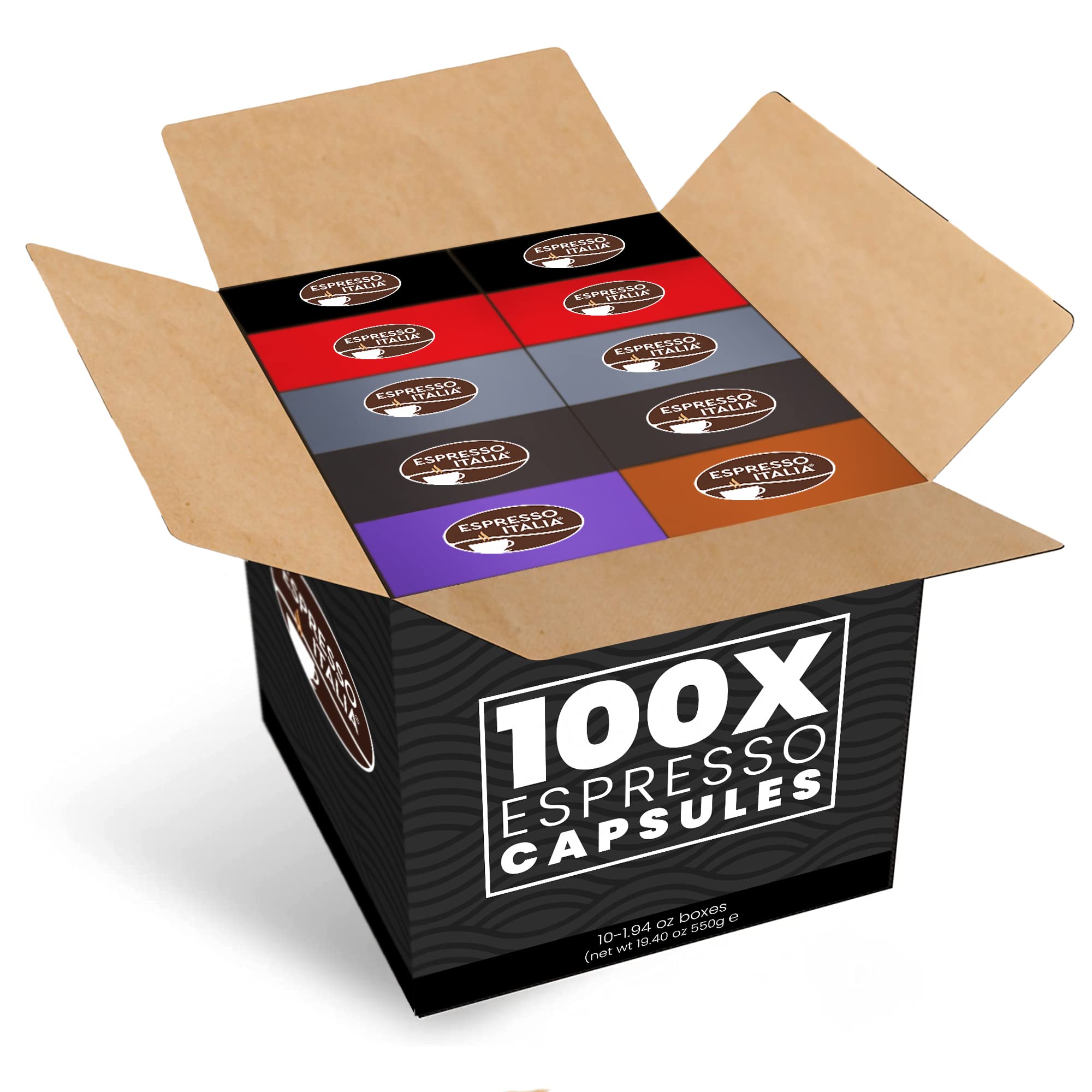 Espresso Italia capsules medium to dark roast for rich brew