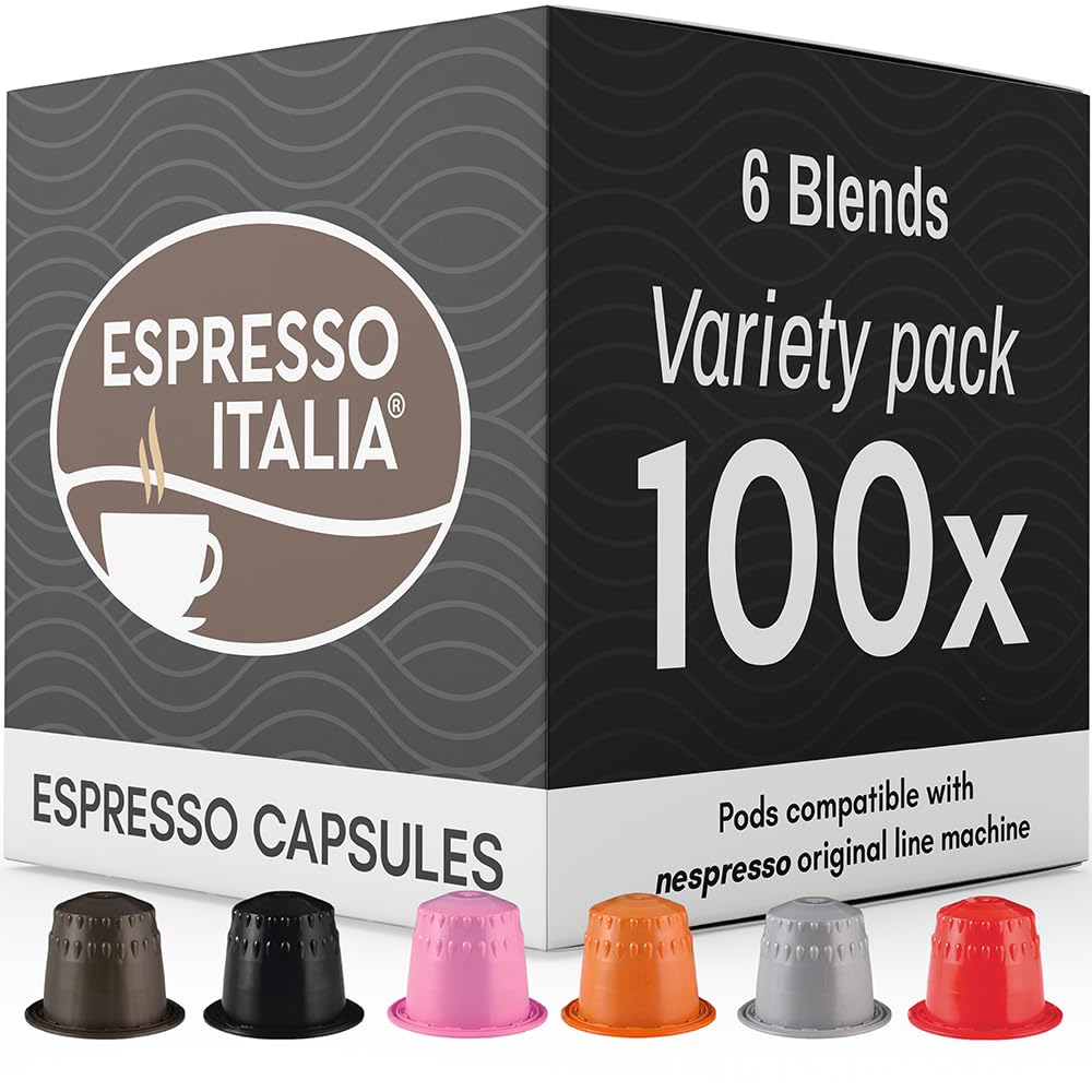 Espresso Italia variety pack front view showing six blends for daily espresso