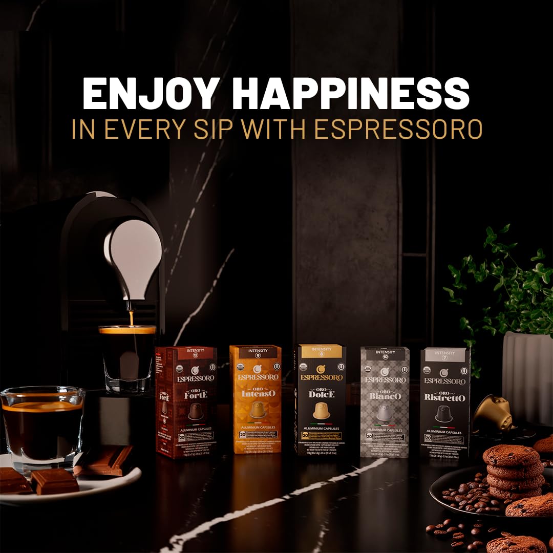 Espressoro premium aluminum pods enable eco-friendly packaging and fresh taste.