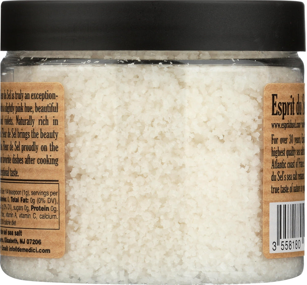 Esprit Du Sel Fleur De Sel jar with spoon for easy kitchen pouring