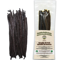 ESSENCE Vanilla beans 6-8 inch close-up mostrando textura jugosa para aroma intenso