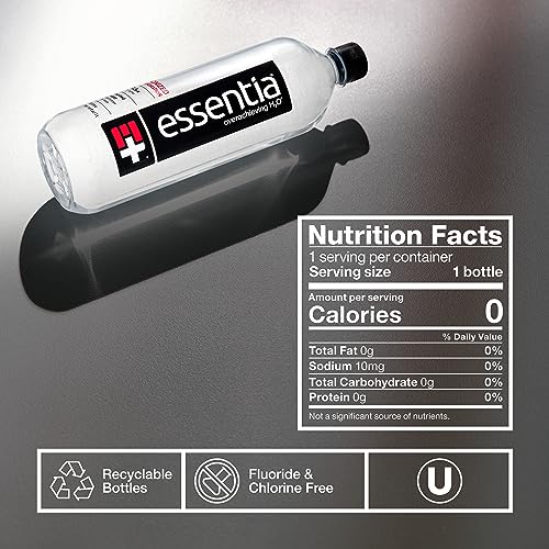 Essentia Water 20oz bottle cap close-up for travel hydration