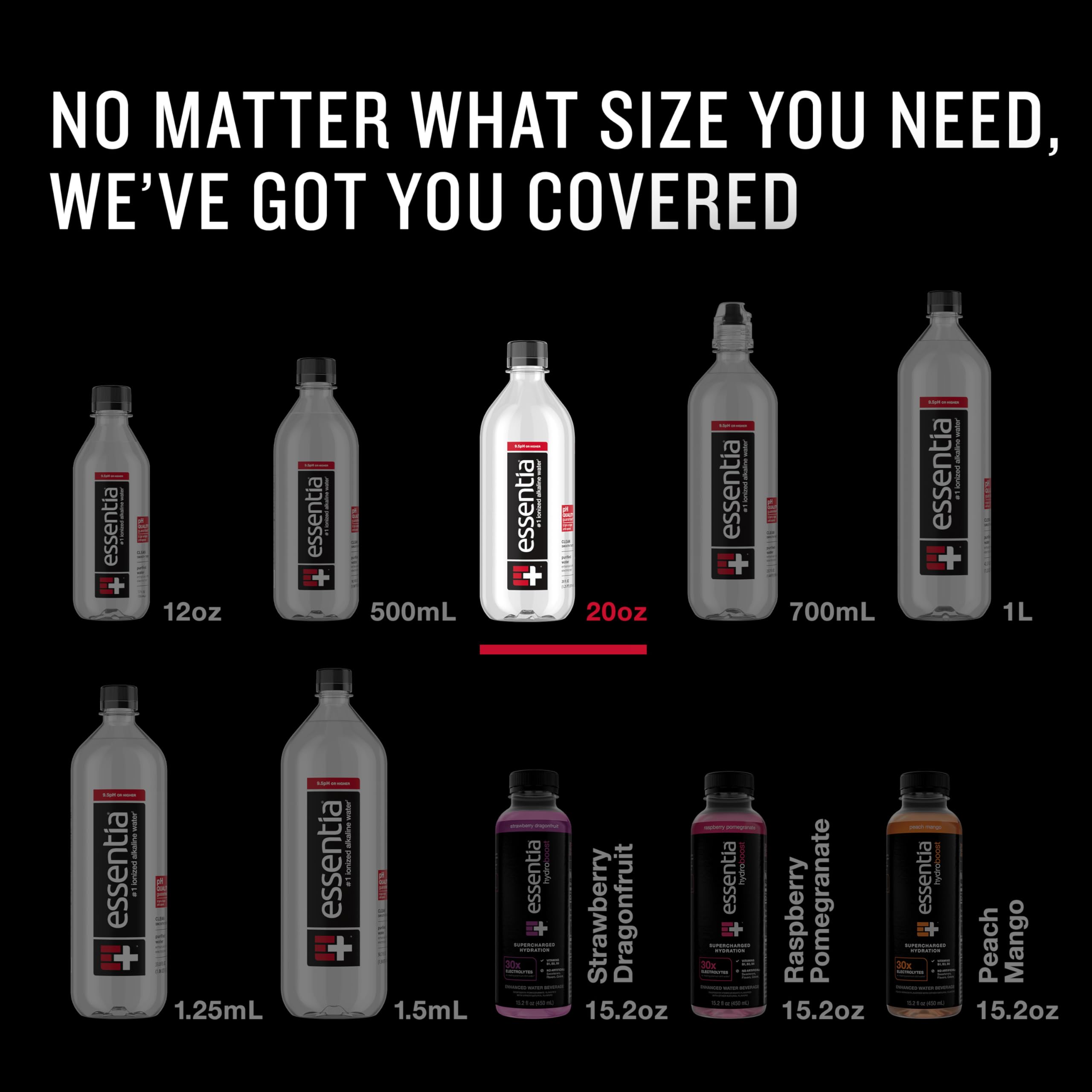 Essentia Water bottle on a desk for office hydration