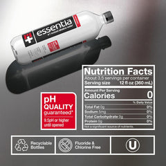 Essentia Water bottle pour captures a smooth, refreshing hydration moment.