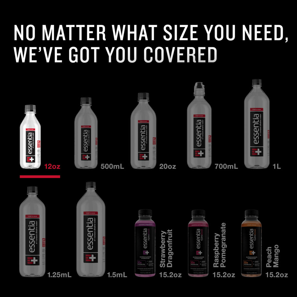 Essentia Water cap close-up demonstrating secure seal for travel and workouts