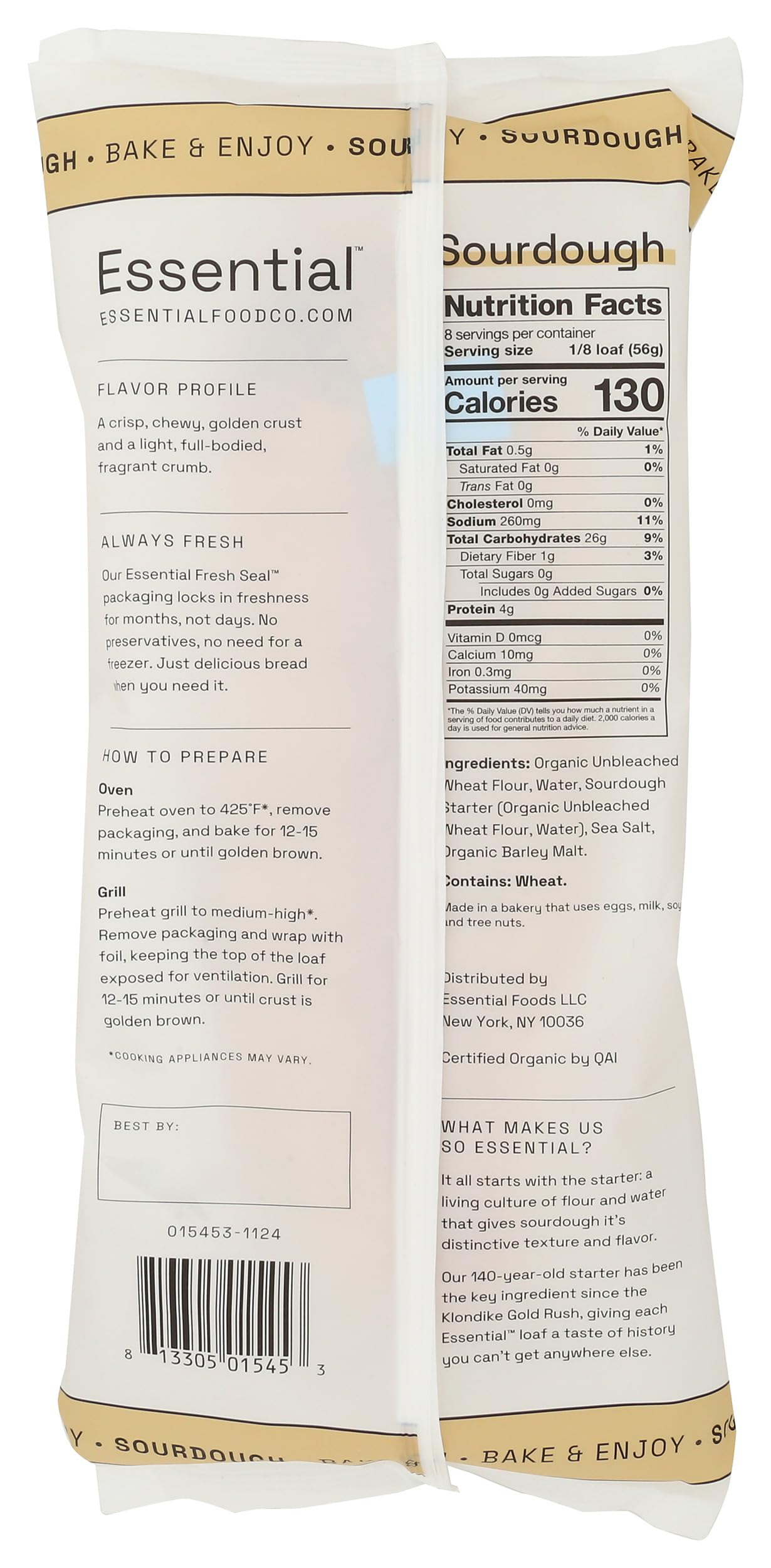 Essential Baking Company hand-formed loaf image highlighting small-batch craft for home baking.