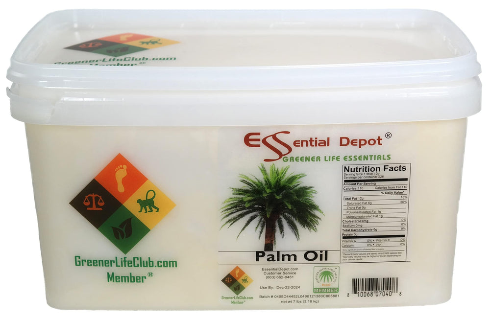 Essential Depot Palm Oil resealable lid keeps freshness between uses.