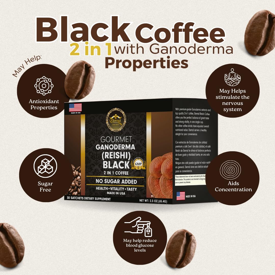 Eternal Spirit Beauty Asian Black Coffee Singles morning routine companion for a quick pick-me-up.