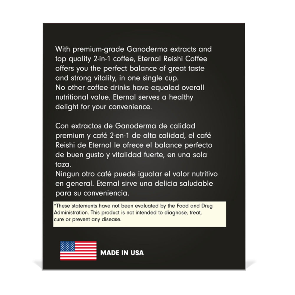 Eternal Spirit Beauty Asian Black Coffee Singles travel-size packets for on-the-go caffeine.