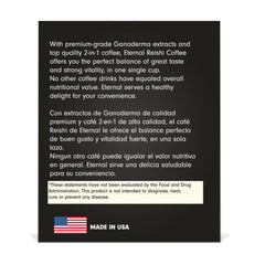 Eternal Spirit Beauty Asian Black Coffee Singles travel-size packets for on-the-go caffeine.