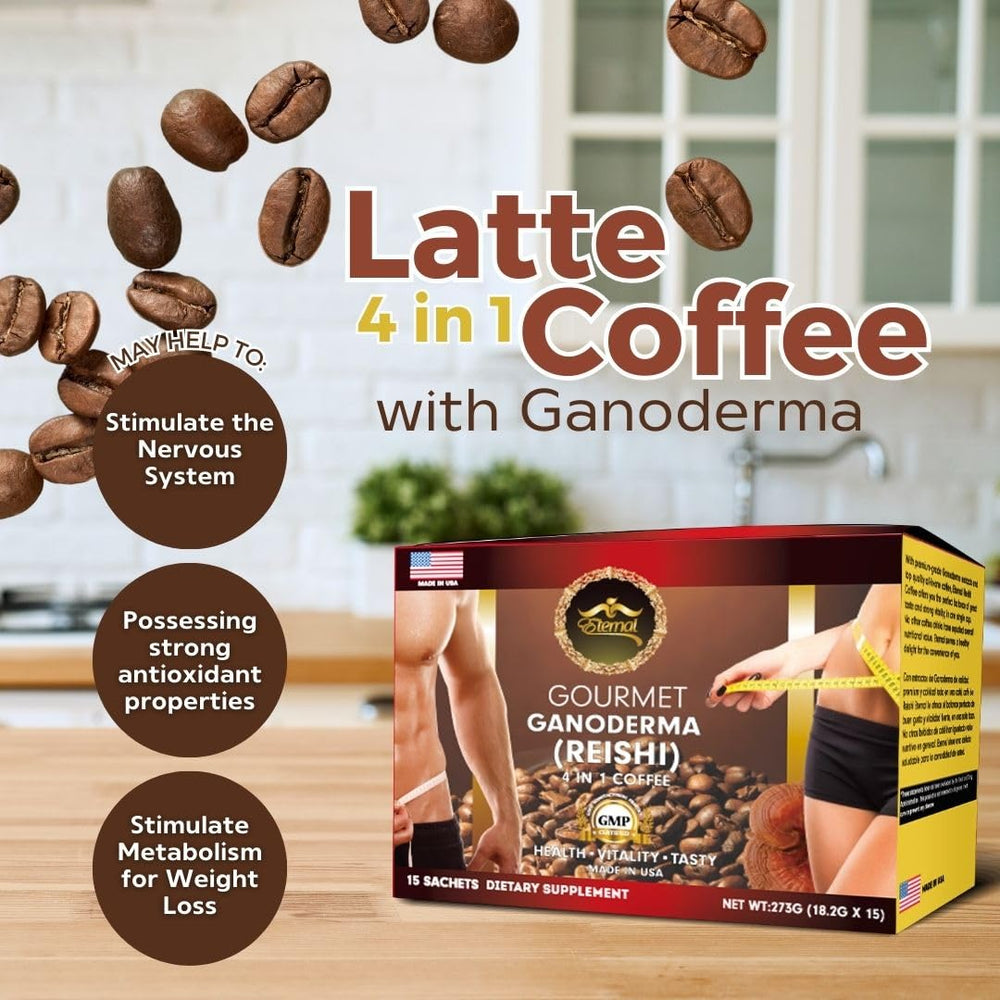 Eternal Spirit Beauty Asian Latte hot-water-mix image reveals creamy foam swirl.