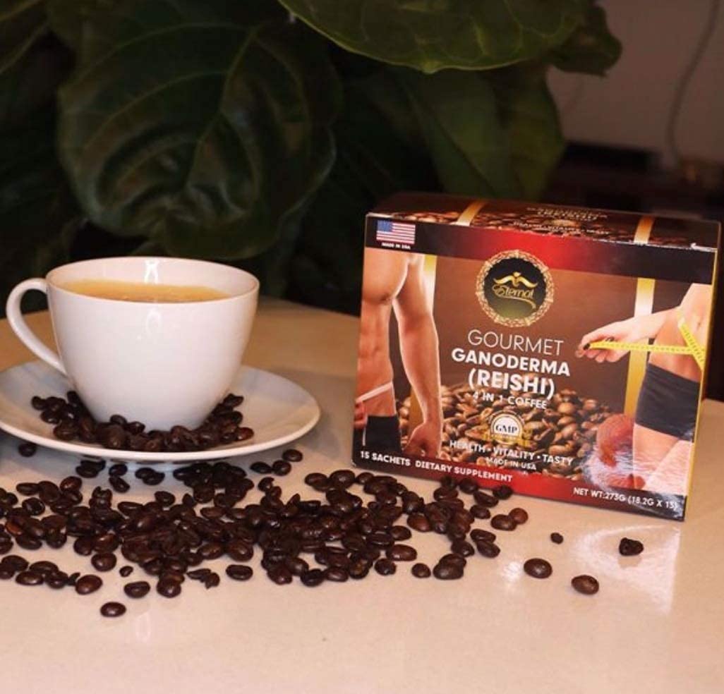 Eternal Spirit Beauty Café Ganoderma 4-in-1 coffee cup ready for daily ritual.