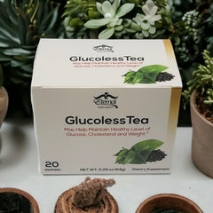 Glucoless Tea by Eternal Spirit Beauty served cold for refreshing hydration.