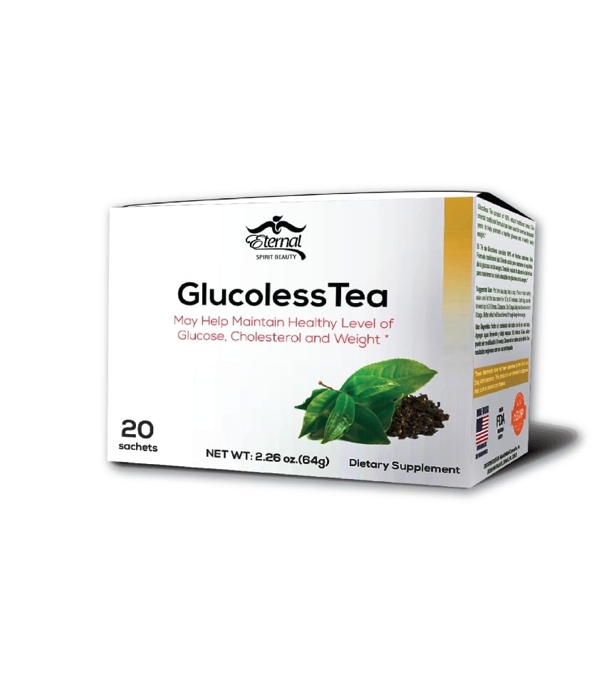 Eternal Spirit Beauty Glucoless Tea sachet ready to brew for daily balance.