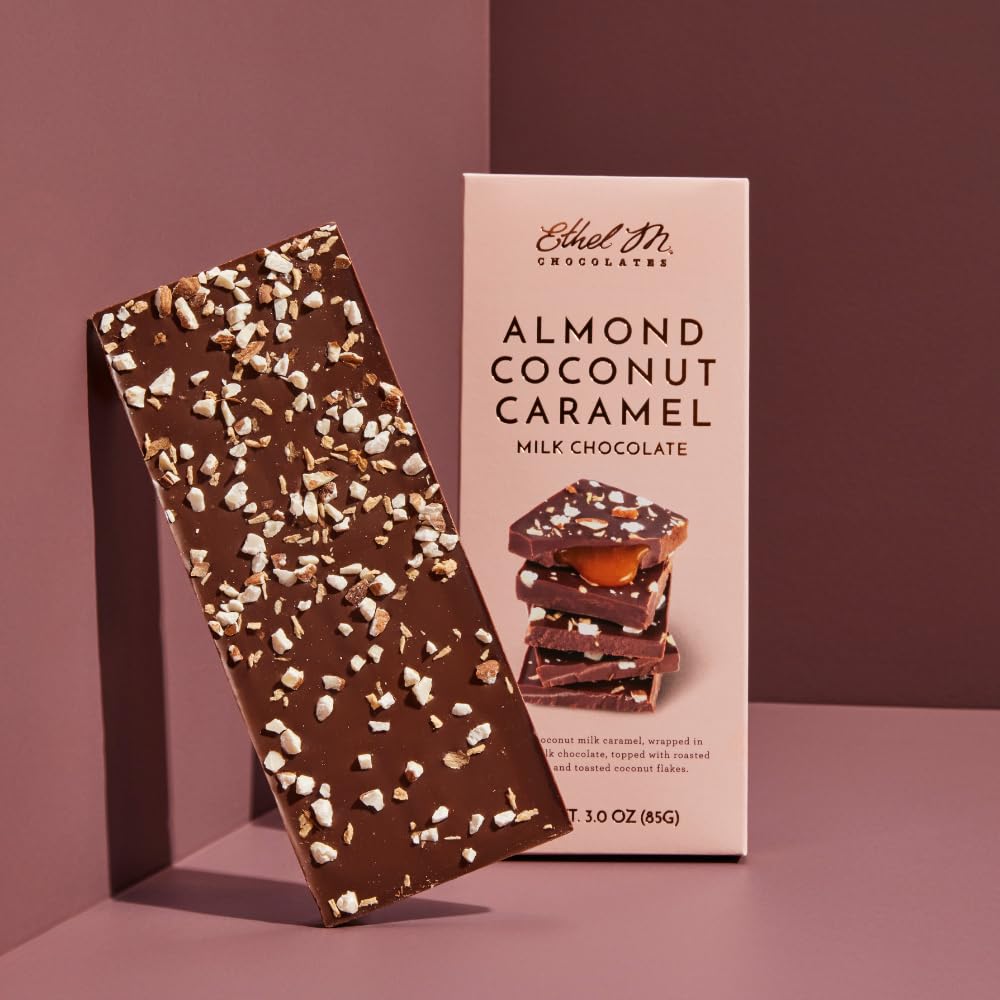 Ethel M Chocolates roasted almond toppings, adding crunch and depth