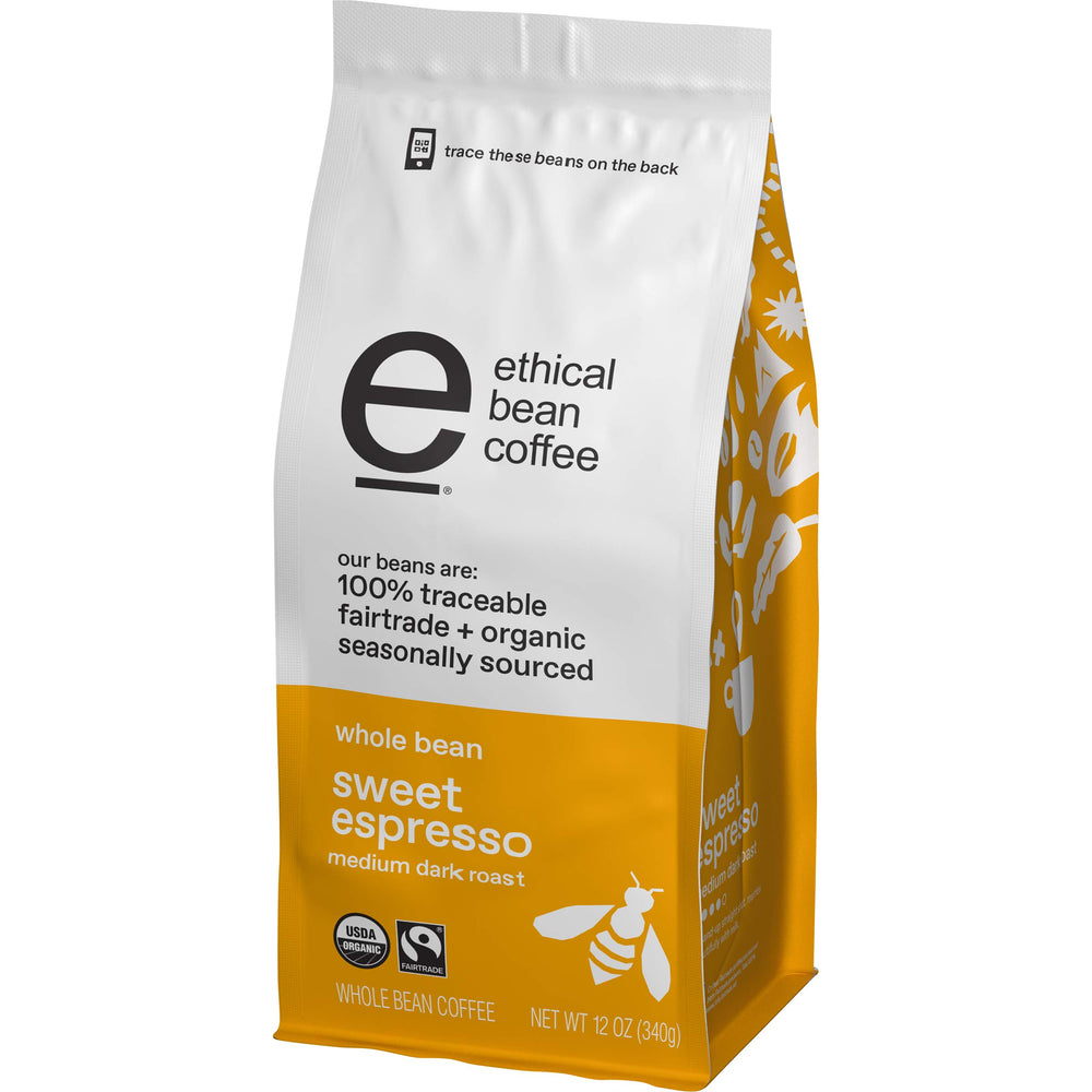 Cup of espresso with milk using Ethical Bean coffee.