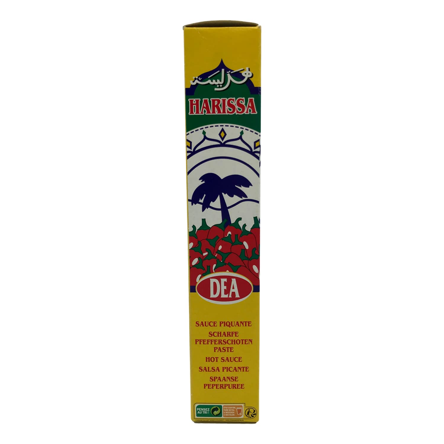 ETTO Harissa tube pouring bright, aromatic sauce over food.
