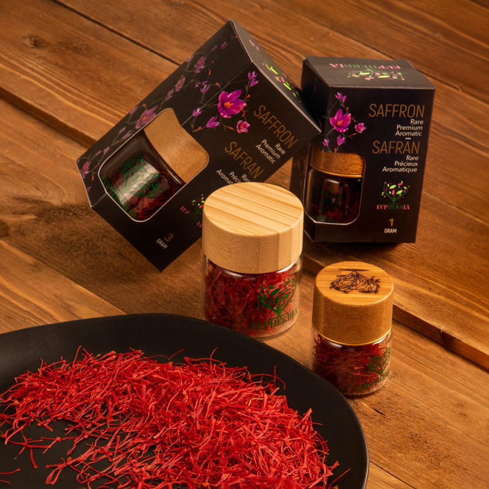 Eupherbia saffron-dessert-tea-uses hints luxurious finish in sweets and beverages.