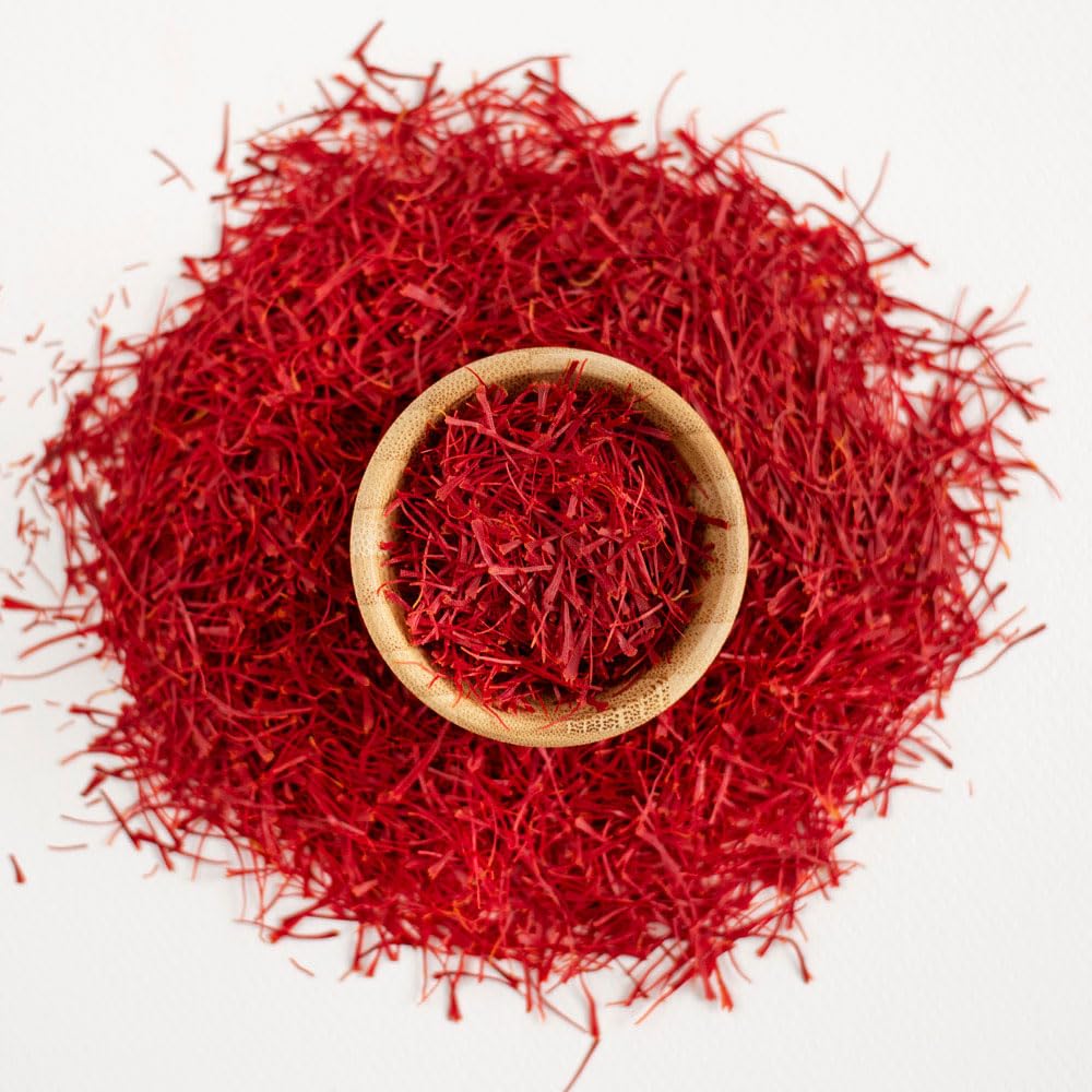 Eupherbia saffron-red-gold-spice-jar signals premium quality for gourmet meals.