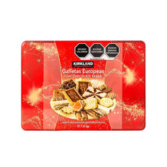 European Cookies Kirkland Belgian Chocolate collection package front, ideal for gifting and gatherings.
