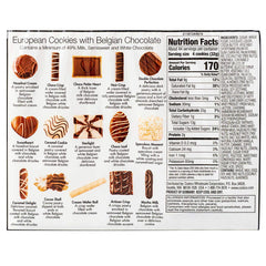European Cookies Kirkland Signature Belgian chocolate biscuits close-up highlighting rich flavor