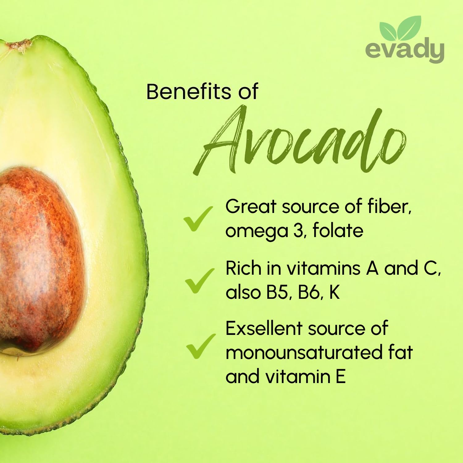 EVADY Avocado Powder measured with a spoon, ready for cooking and meal prep.