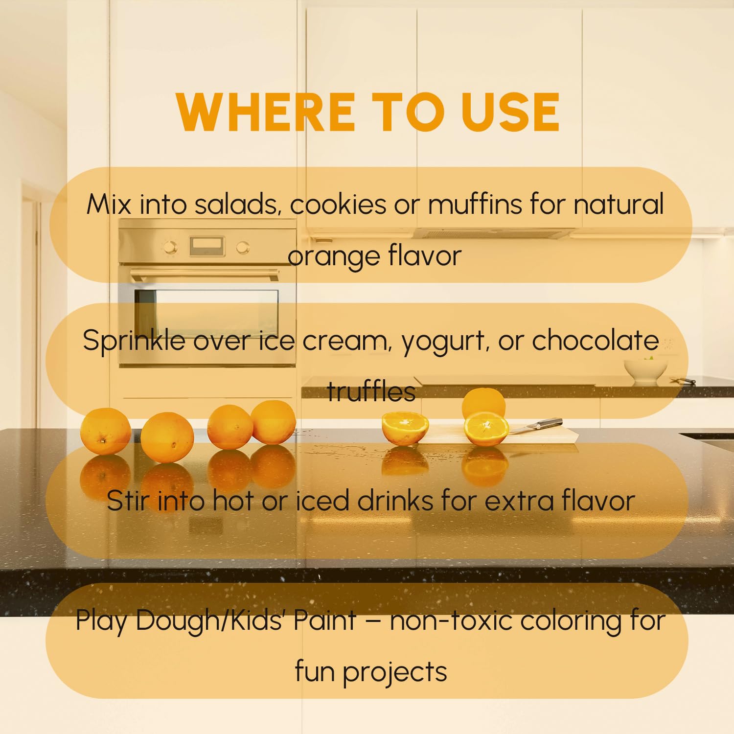 EVADY Orange Powder blends into tea or water with aroma