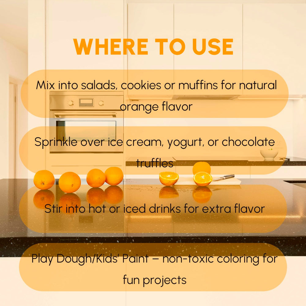 EVADY Orange Powder blends into tea or water with aroma