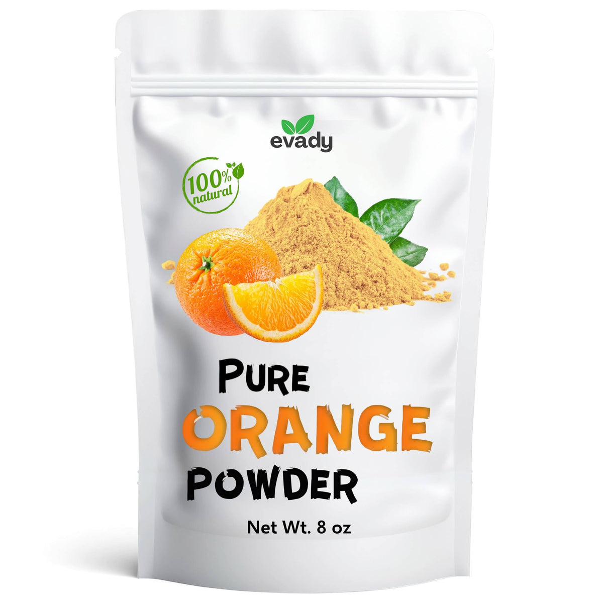 EVADY Orange Powder with measuring scoop for baking and flavoring