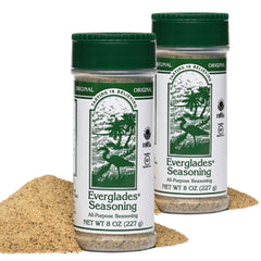 Everglades All Purpose Seasoning bottle highlighting bold Southern flavor for meats.