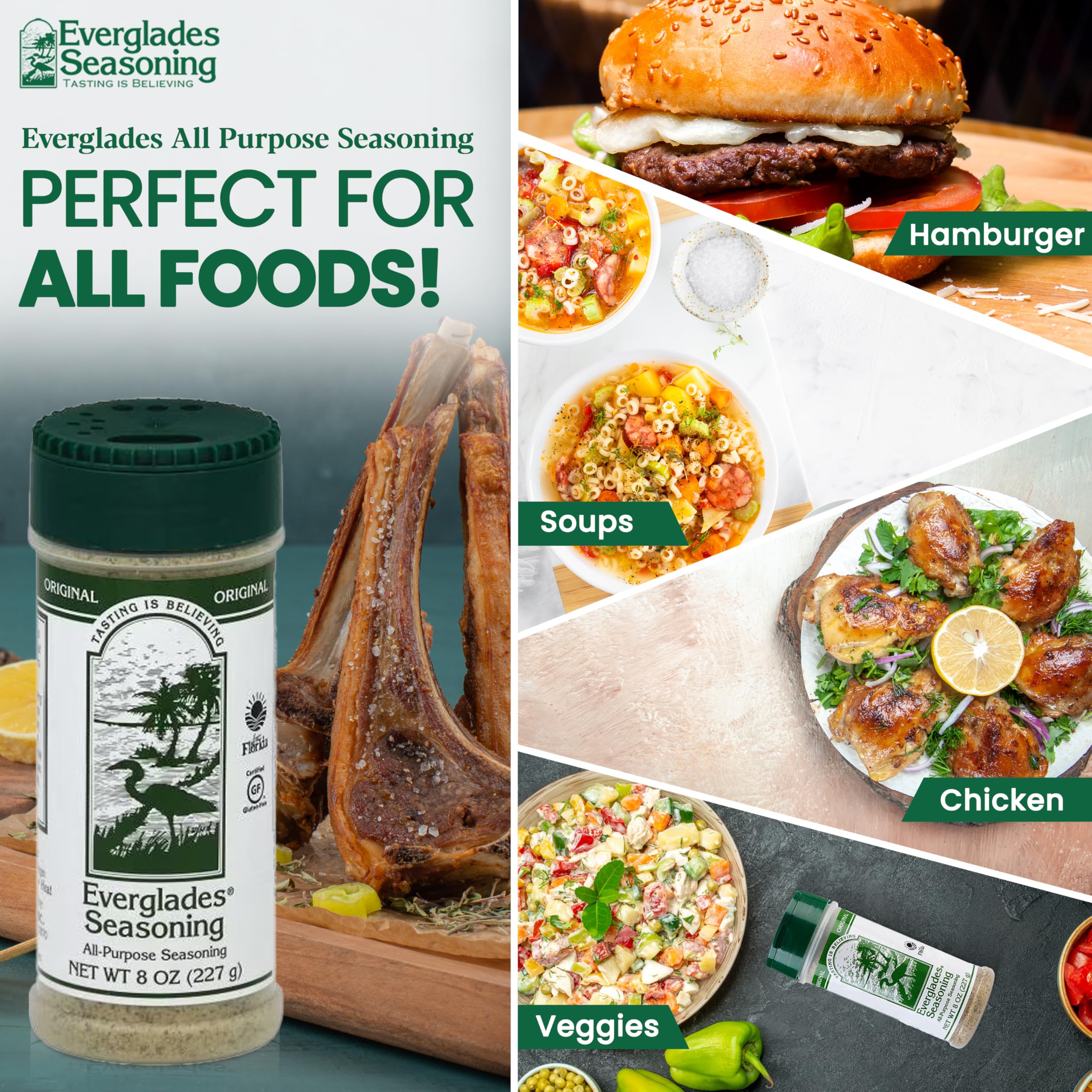 Everglades All Purpose Seasoning on potatoes adds savory depth.