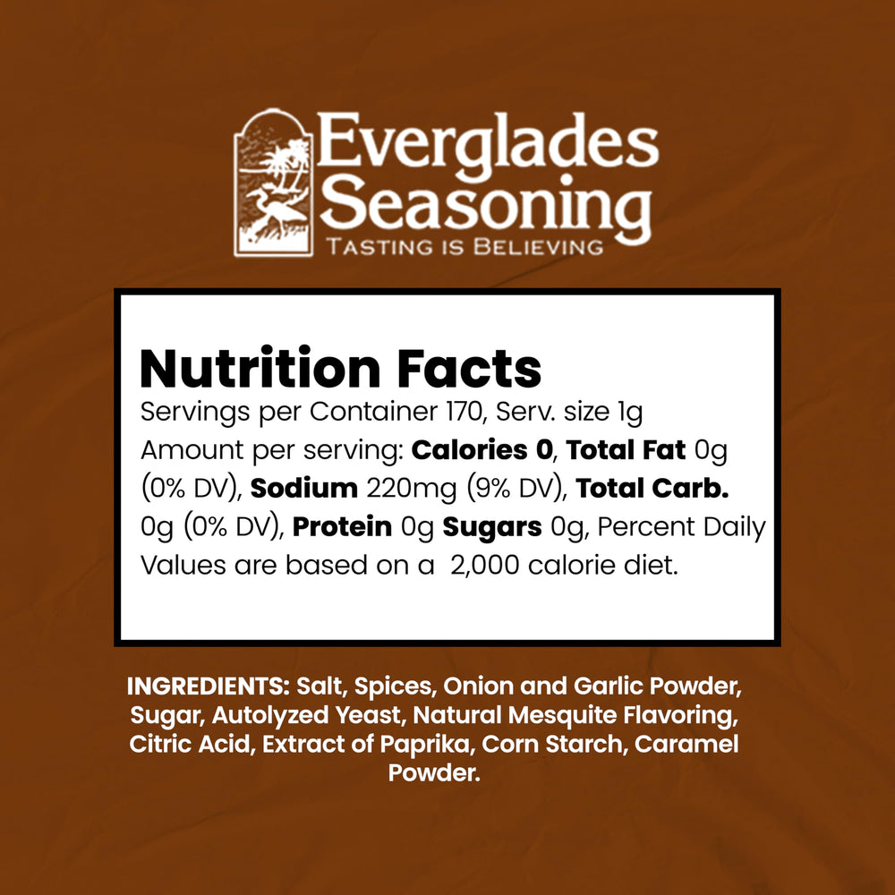 Everglades Cactus Dust BBQ Seasoning packaging display ready for pantry storage.