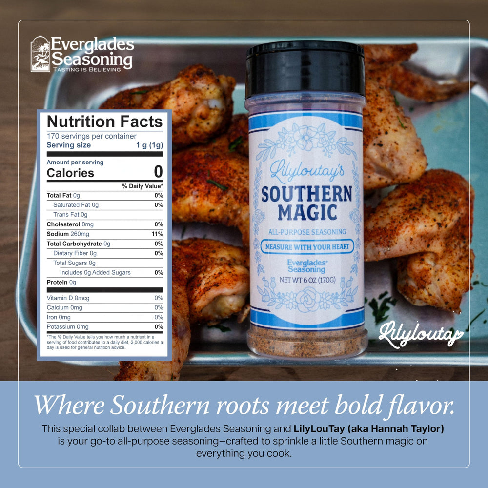 Everglades Lily Lou Tay's seasoning on chicken delivers juicy, savory notes.