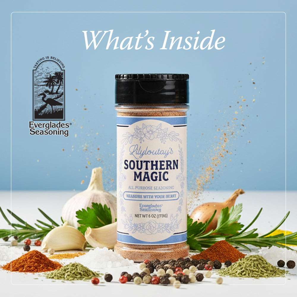 Kitchen scene with Everglades Lily Lou Tay's shaker for quick weeknight dinners.